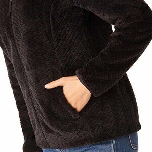 Free2B Ladies' Butter Pile Fleece Jacket, Full Zip, Black, S